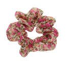 Pale Floral Print Chiffon Hair Scrunchie