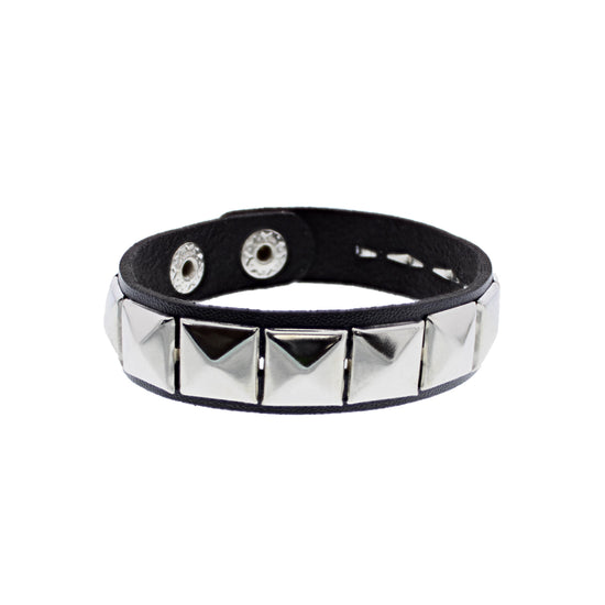 1 Row Pyramid Studded PU Bracelet