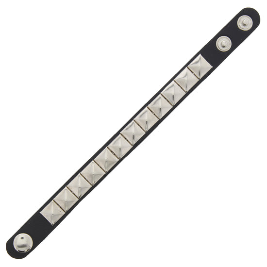 1 Row Pyramid Studded PU Bracelet