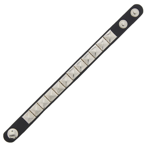 1 Row Pyramid Studded Leather Bracelet