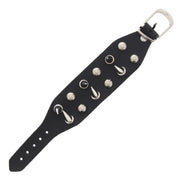 2 Row Spike Studded PU Faux Leather Bracelet