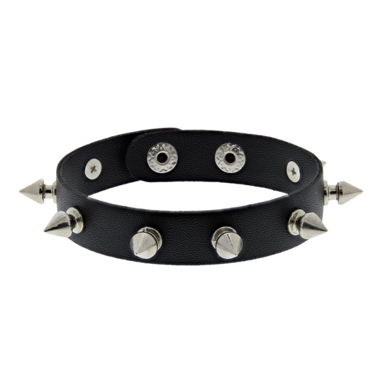 1 Row Spike Studded PU Bracelet