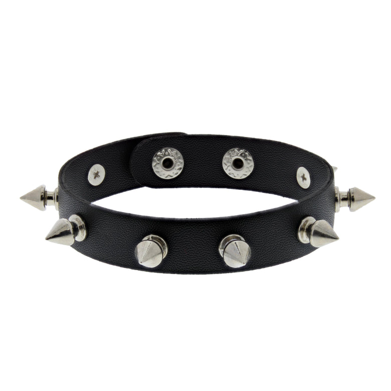 1 Row Spike Studded PU Bracelet