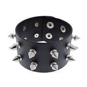 2 Row Spike Studded PU Bracelet