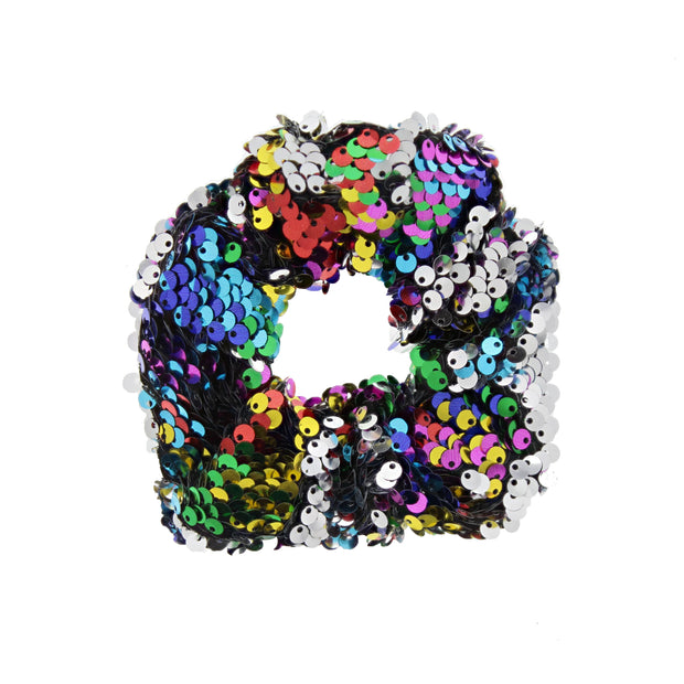 Rainbow Sequin Scrunchie