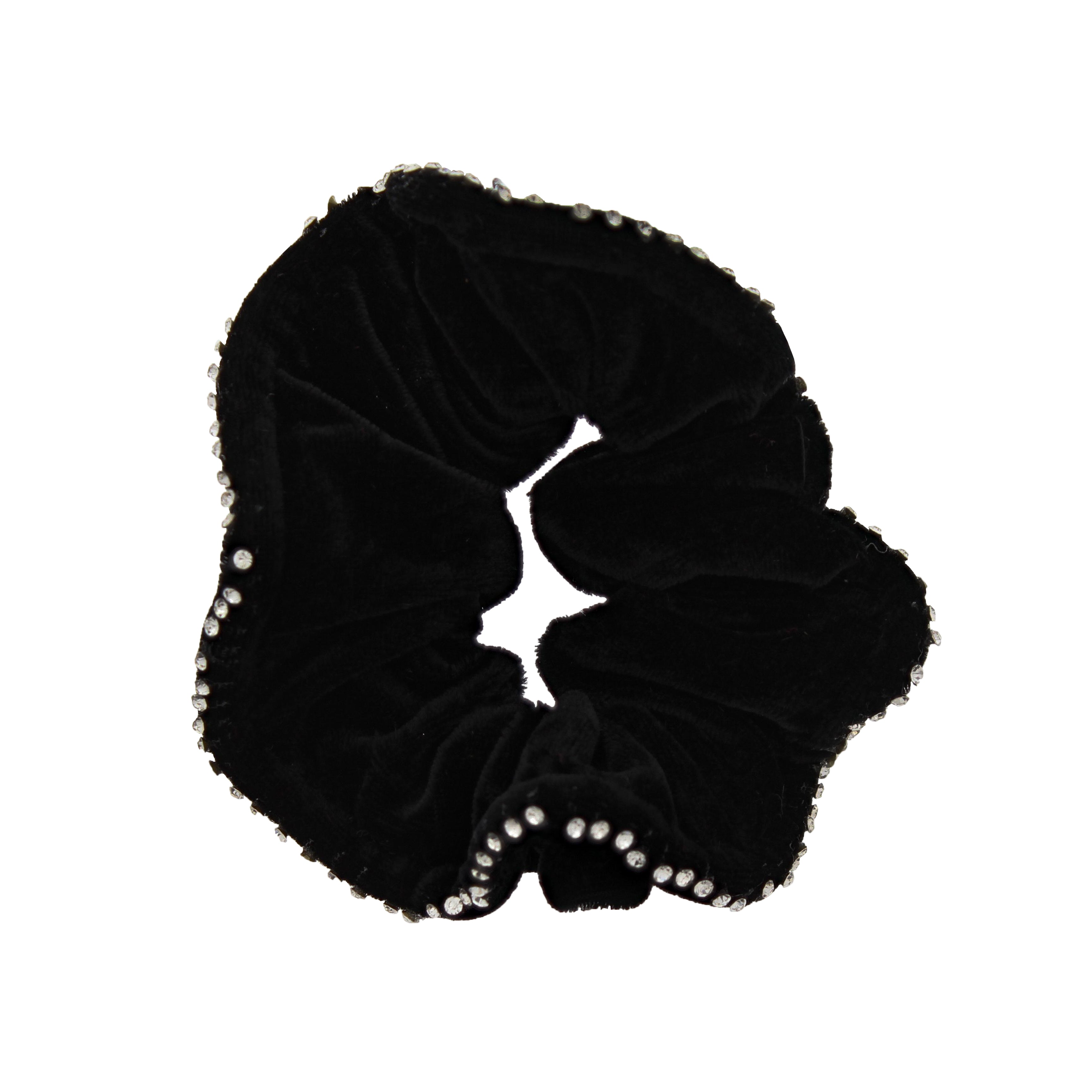Stone Edged Velvet Hair Scrunchie