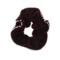 Stone Edged Velvet Hair Scrunchie
