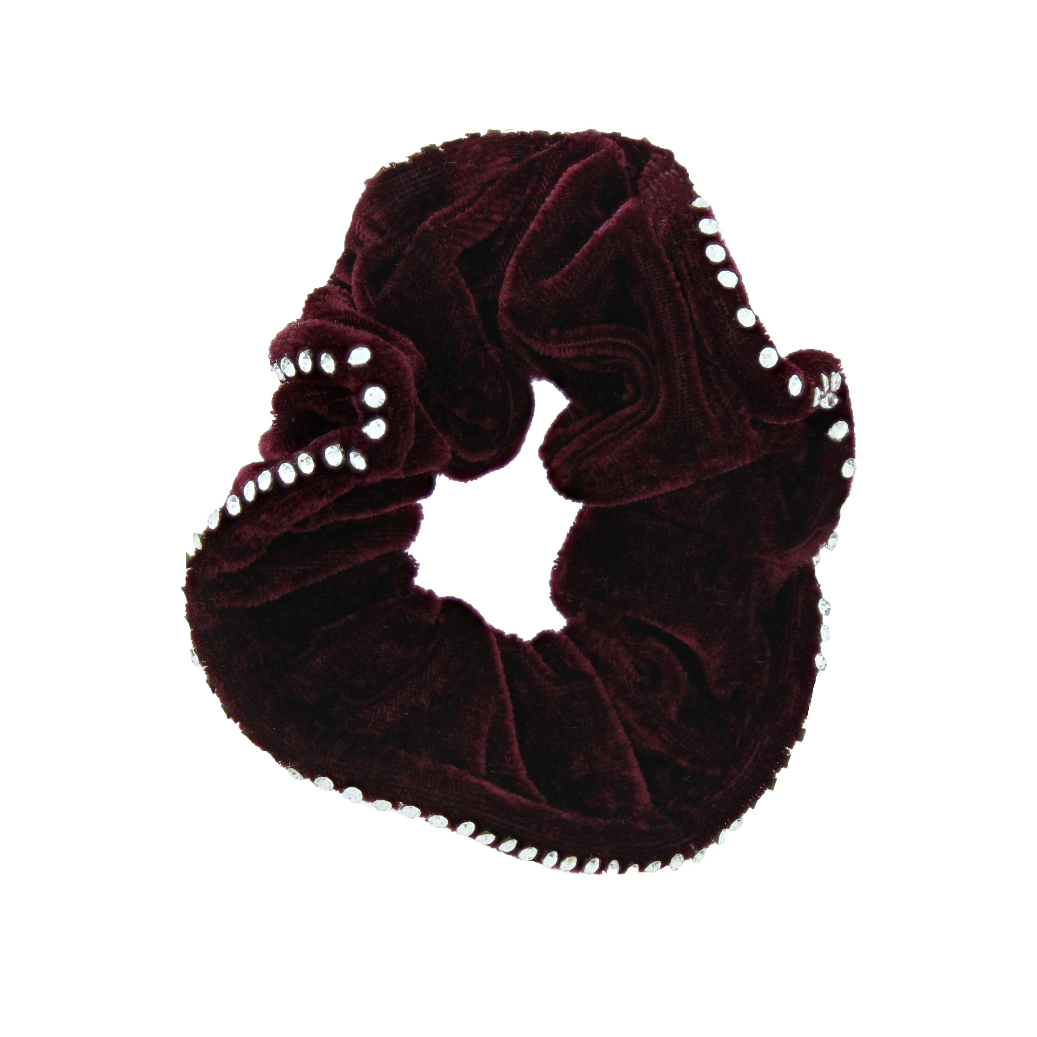 Stone Edged Velvet Hair Scrunchie