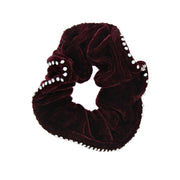 Diamante Stone Edged Velvet Scrunchie