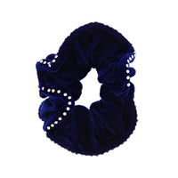 Stone Edged Velvet Hair Scrunchie