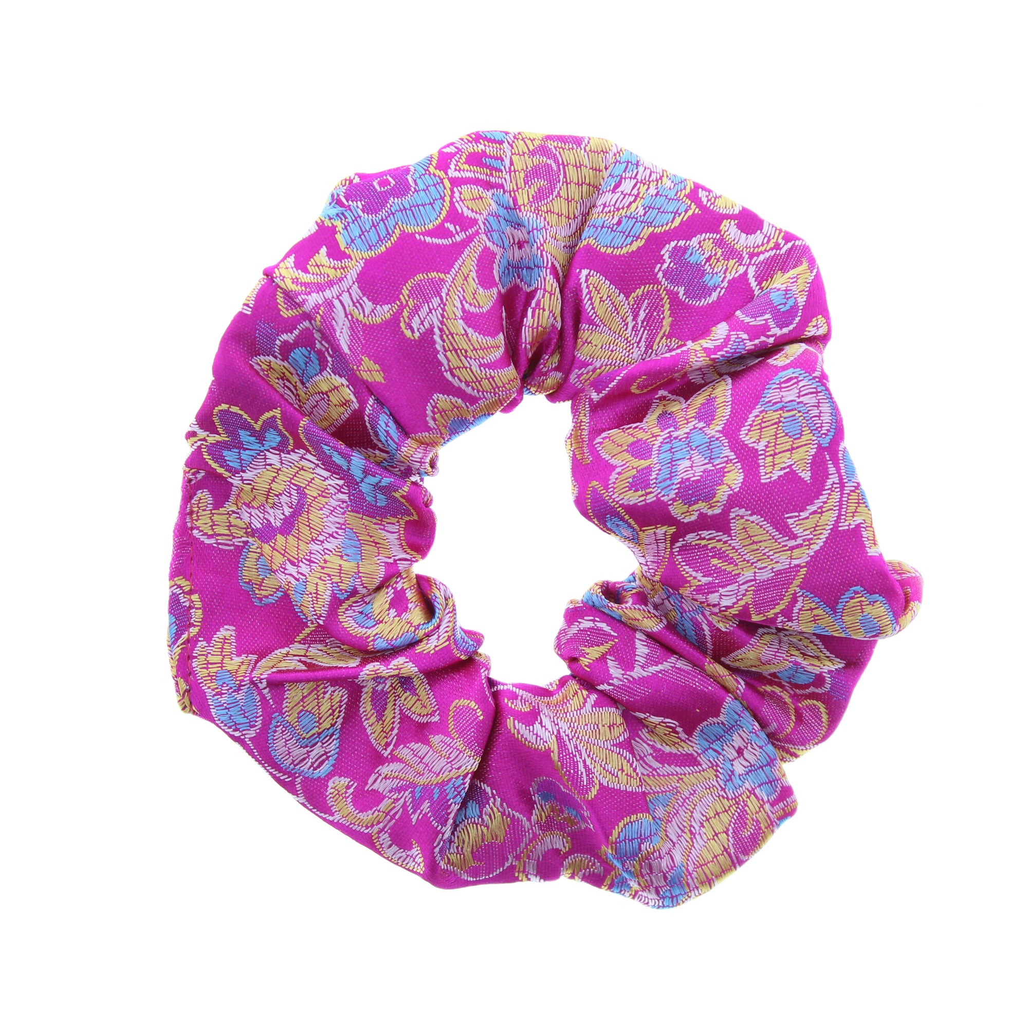 Chinese Floral Pattern Hair Scrunchie