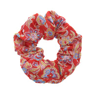 Chinese Floral Pattern Hair Scrunchie