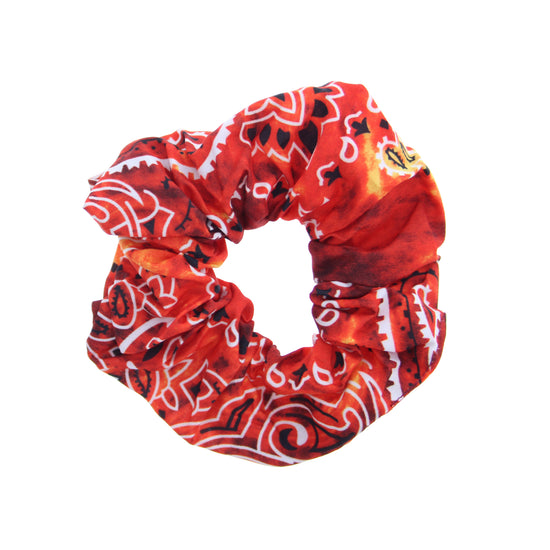 Acid Wash Paisley Hair Scrunchie