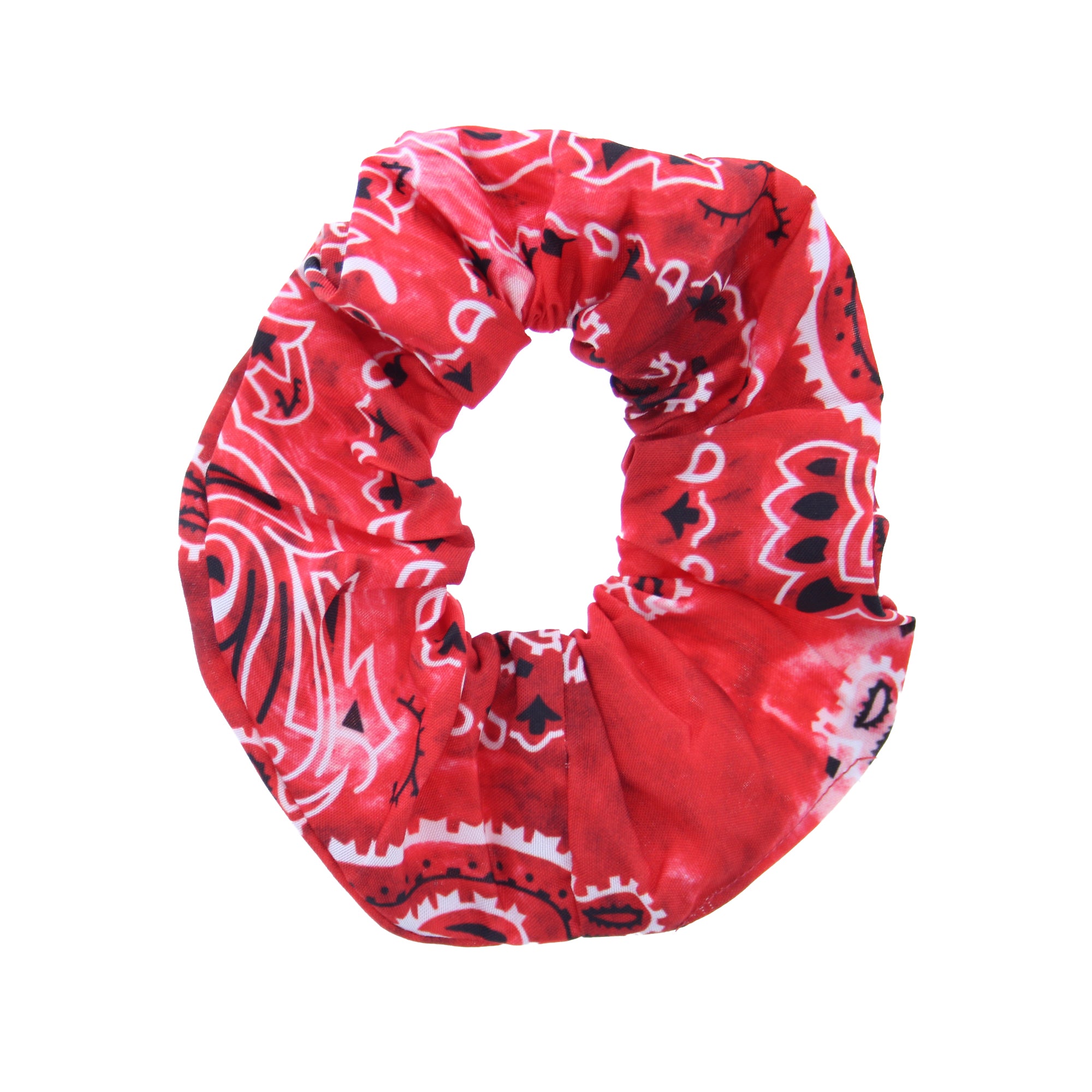 Acid Wash Paisley Hair Scrunchie