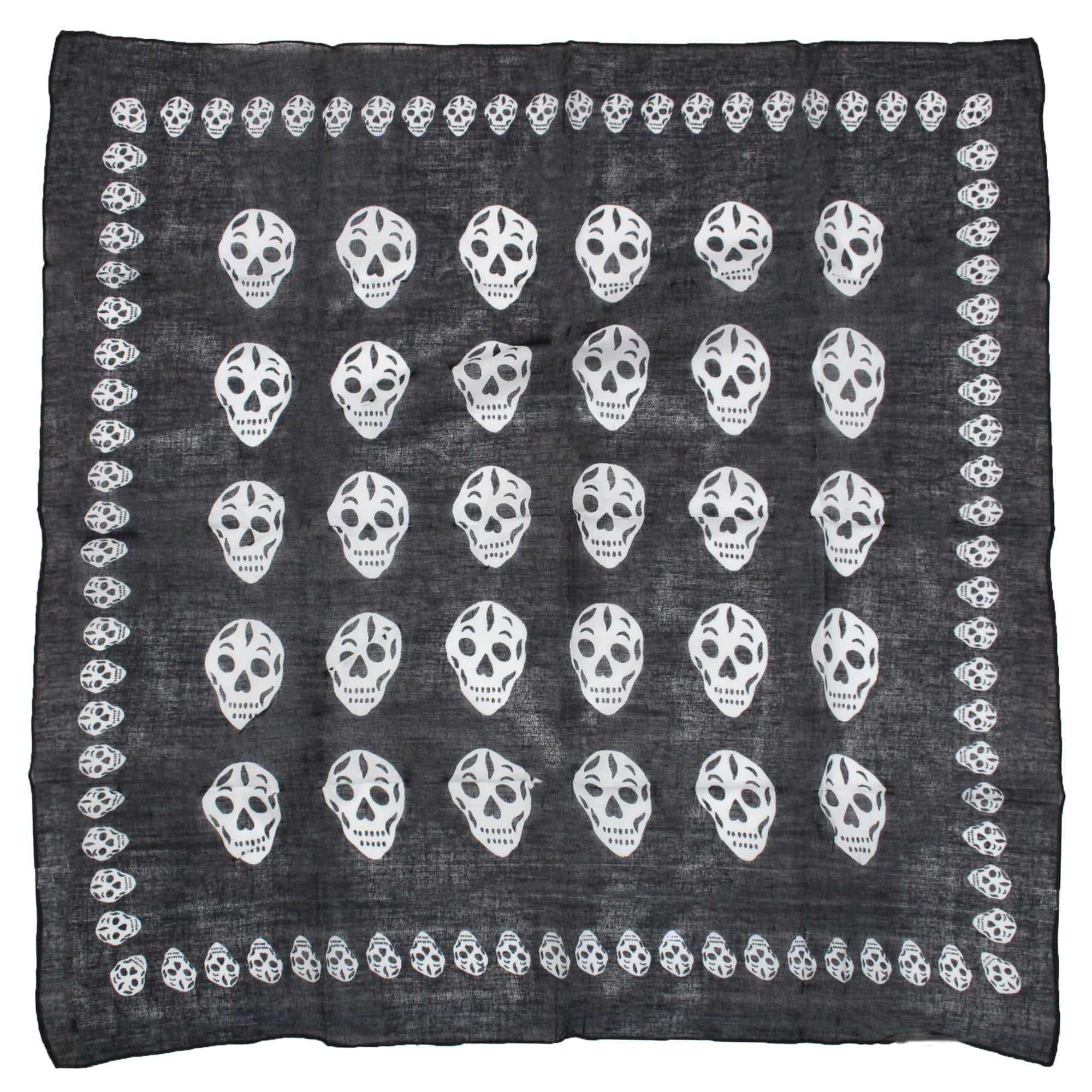 Extra Large Multi Skull Bandana with Border