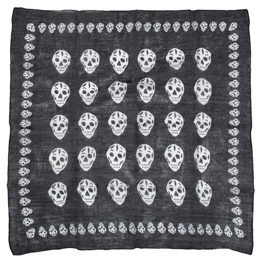 Extra Large Multi Skull Bandana with Skull Border