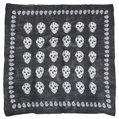 Extra Large Multi Skull Bandana with Skull Border