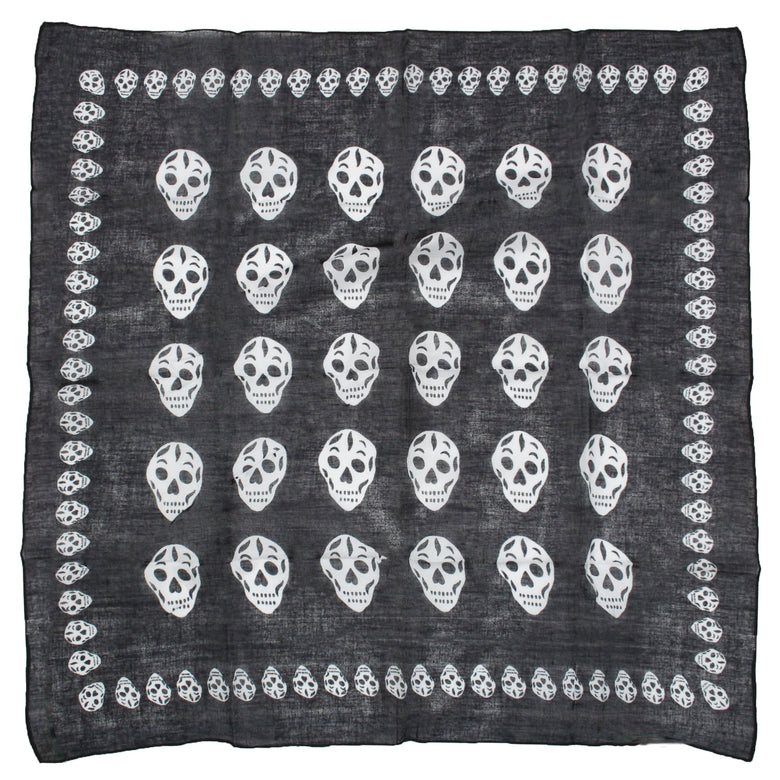 Extra Large Multi Skull Bandana with Skull Border