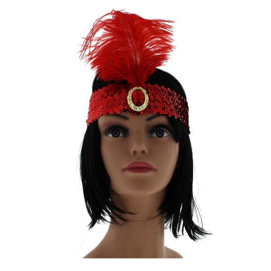 Red Charleston Flapper Headband