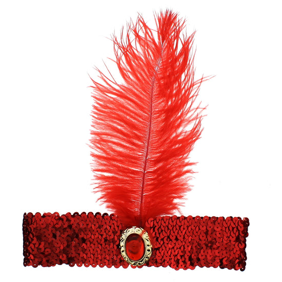 Red Charleston Flapper Headband