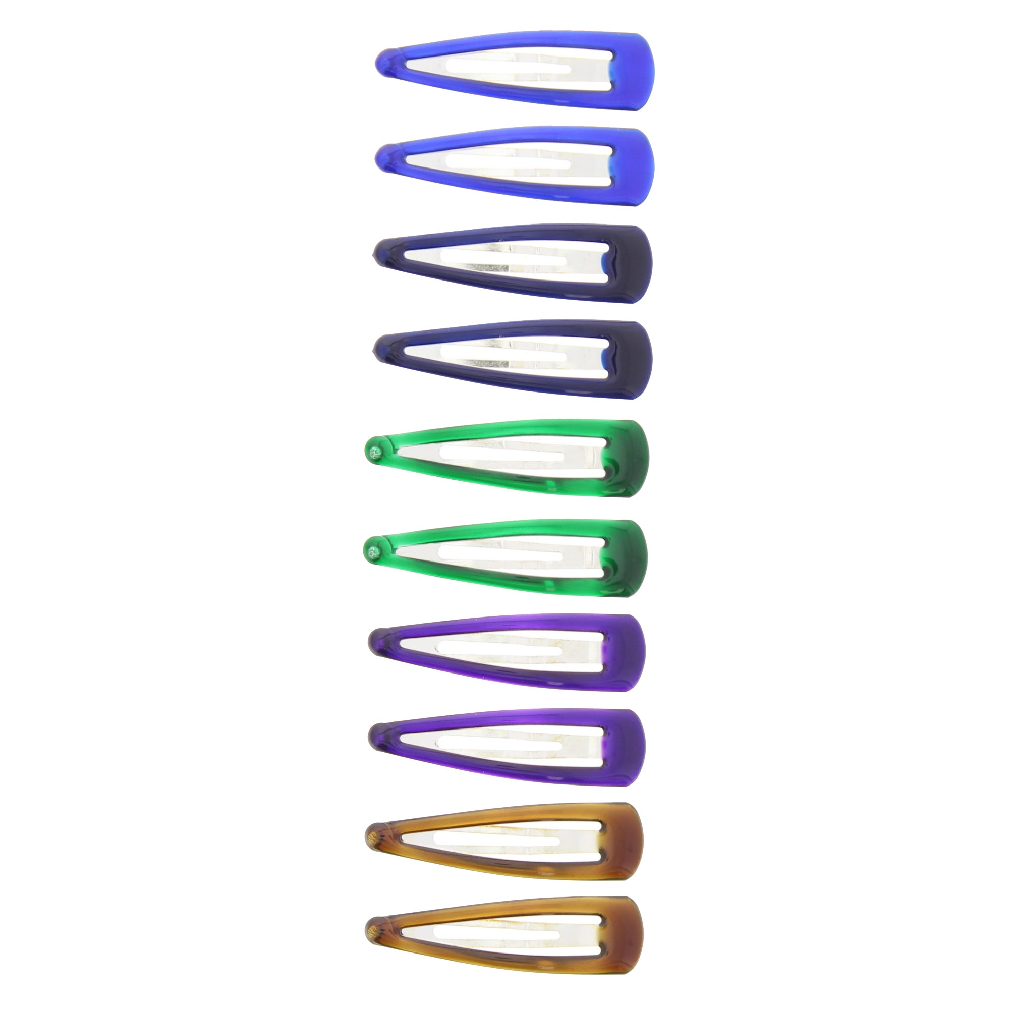 12 on a Card 5cm Winter Translucent Epoxy Hair Snapclips