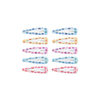 10 on a Card 5cm Bright Floral Epoxy Hair Snapclips