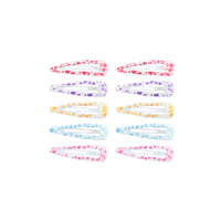 10 on a Card 5cm Stars & Hearts Epoxy Hair Snapclips