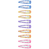 10 on a Card 5cm Pastel Hearts Epoxy Hair Snapclips