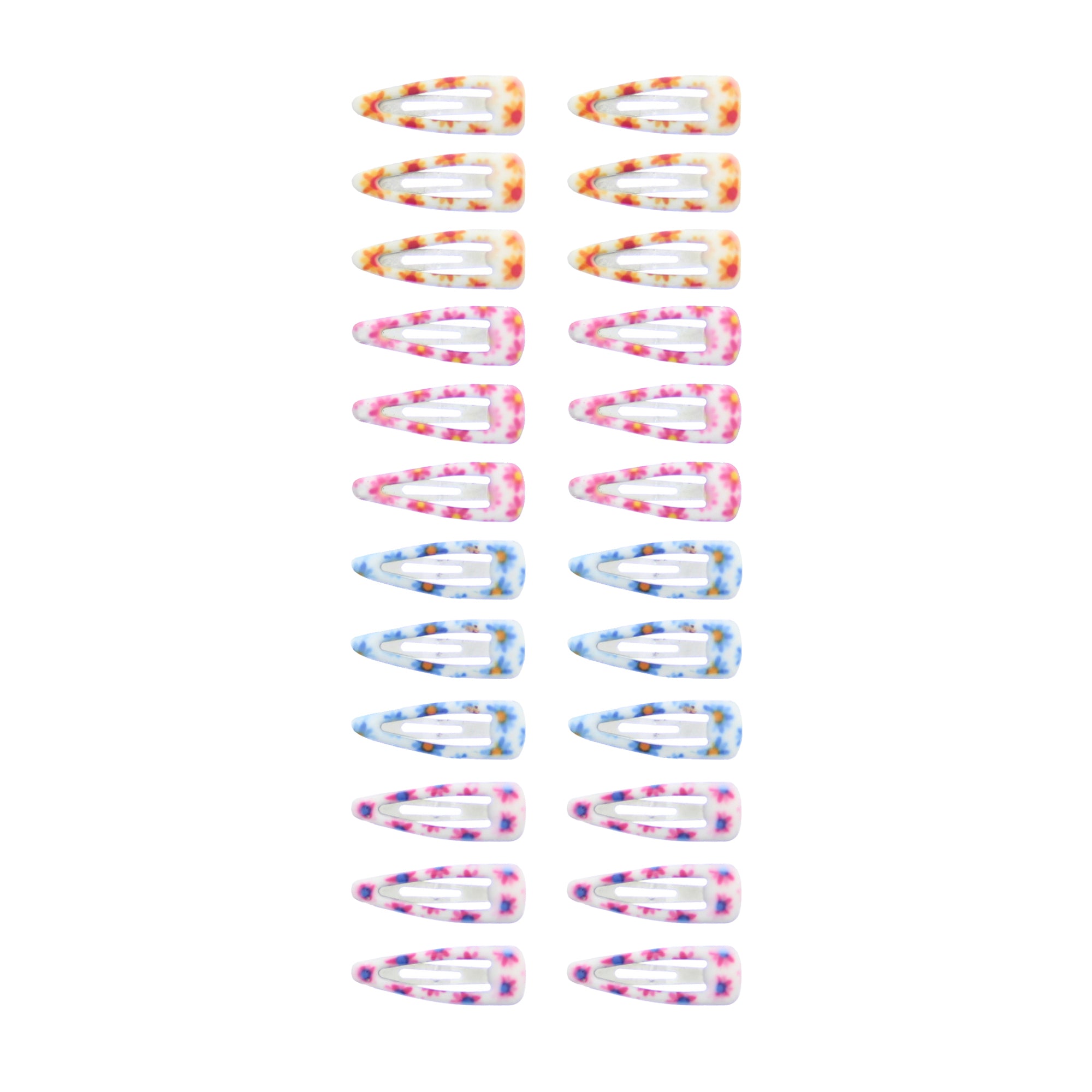 2.5cm Pastel Floral Epoxy Hair Snapclips
