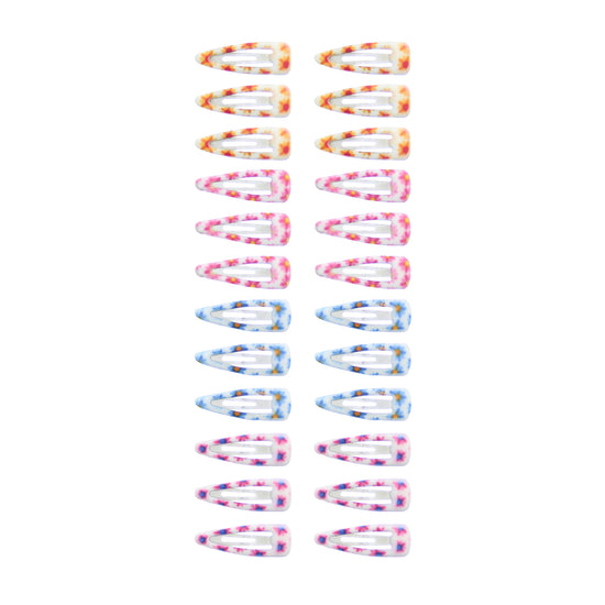 2.5cm Pastel Floral Epoxy Hair Snapclips