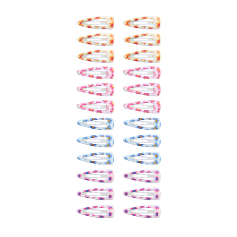 24 on a Card 2.5cm Pastel Floral Epoxy Snapclips