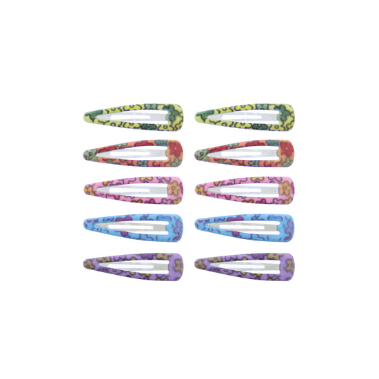 10 on a Card 5cm Daisy Floral Epoxy Hair Snapclips