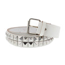 2 Row Pyramid Reconstructed Leather Studded Belt