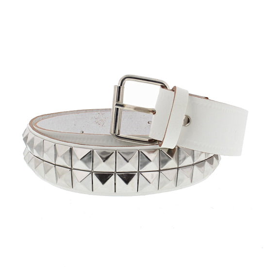 2 Row Pyramid Reconstructed Studded Belt