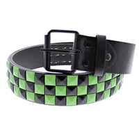 Bicolour Chessboard 3 Row PU Pyramid Belt