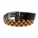 Bicolour Chessboard 3 Row PU Pyramid Belt