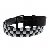 Bicolour Chessboard 3 Row PU Pyramid Belt