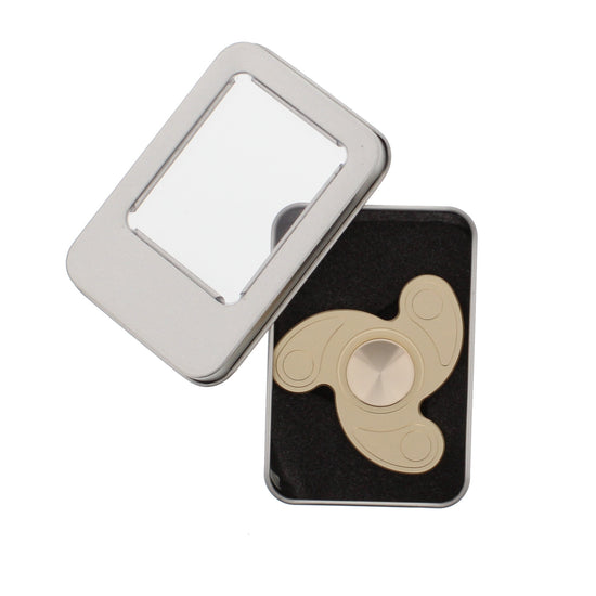 Aluminium 3-Arm Curved Fidget Spinner in Metal Box