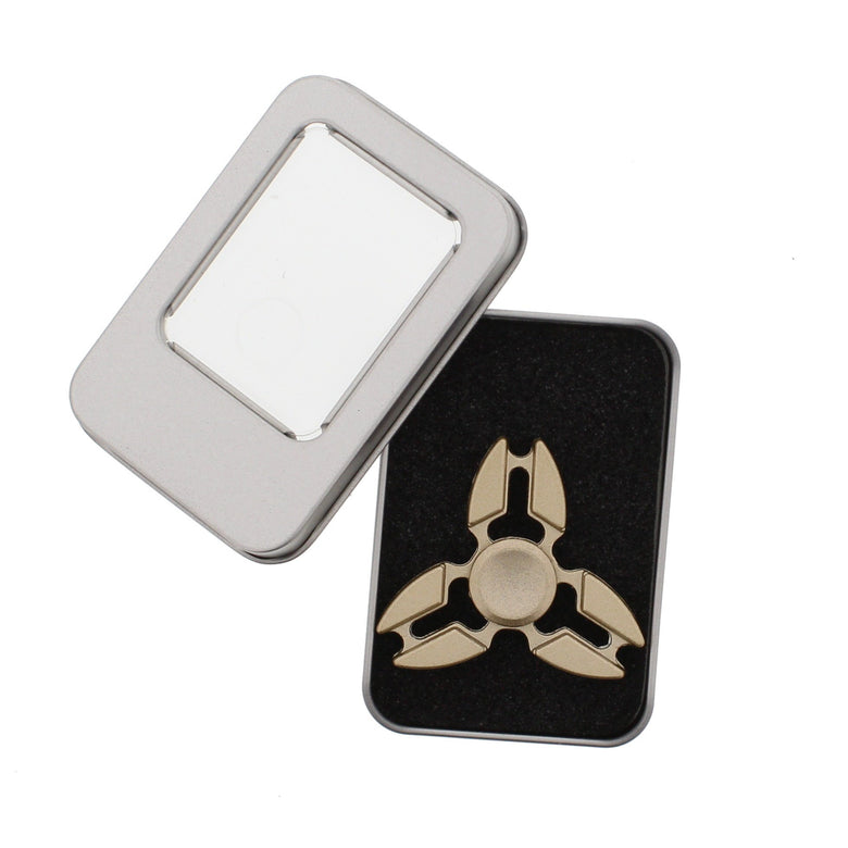 Alternative Shape Aluminium 3-Arm Fidget Spinner in Metal Box