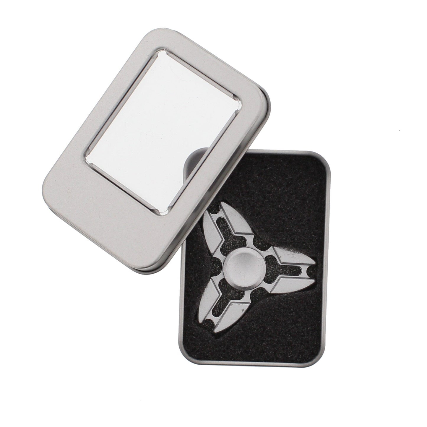 Alternative Shape Aluminium 3-Arm Fidget Spinner in Metal Box
