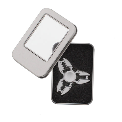 Alternative Shape Aluminium 3-Arm Fidget Spinner in Metal Box