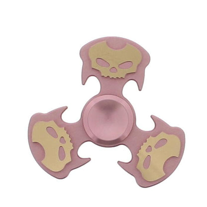 Skull Aluminium 3-Arm Fidget Spinner in Metal Box