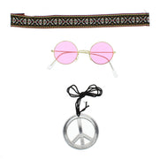 Instant Hippie Kits Includes Headband, Necklace and Sunglasses