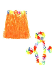 Hawaiian Set (Skirt, Headband, Necklace & 2 Armbands)