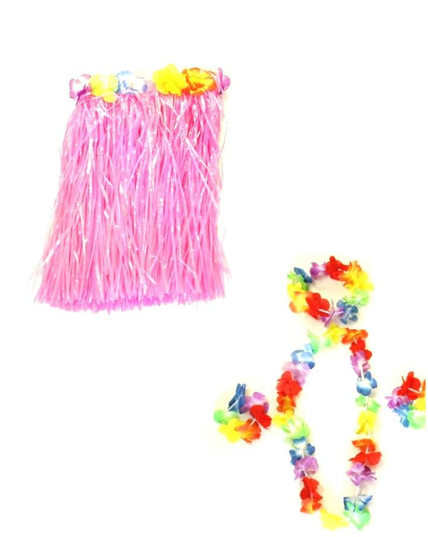 Hawaiian Set (Skirt, Headband, Necklace & 2 Armbands)