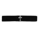 Black Velvet Choker with Heart Cross