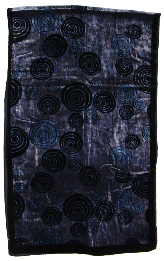 Purple Dotted Devore Velvet Scarf with Border