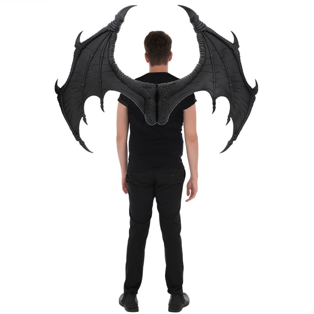Huge Black Rubber Dragon Wings (Approx. 90cm x 110 cm)