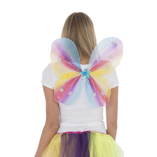 Rainbow Butterfly Wings with Star