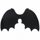 A pair of black bat wings designed for costumes or decoration, with a size of approximately 78 x 30cm.
